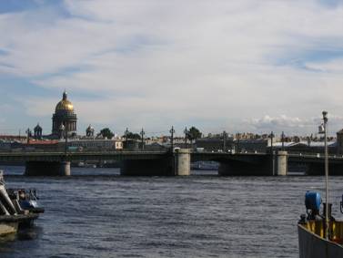 Мост Лейтенанта Шмидта через реку Неву до реконструкции