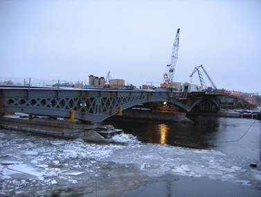 Мост Лейтенанта Шмидта, строительство, новые пролеты