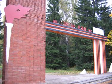 Город Лодейное Поле, парк Свирской победы, вход, ворота на улице, проспекте Ленина