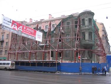 Литейный проспект, 5, улица Чайковского, 19, дом с флюгером, после сноса