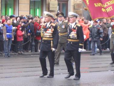 Невский проспект, марш, шествие ветеранов, День Победы, 9 мая 2007 года, ветераны, герои Великой Отечественной войны