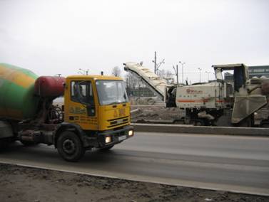 Митрофаньевское шоссе, строительство, бетономешалка