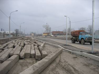 Митрофаньевское шоссе, строительство, Малая Митрофаньевская улица, островок безопасности