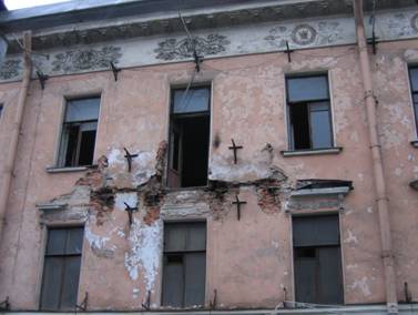 Невский проспект, 114, сломанный, снесенный балкон