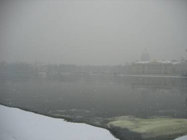 Снегопад, Нева