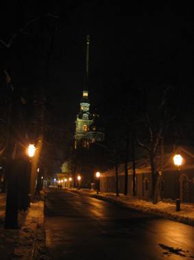 Подсветка Петропавловского собора, Красная улица