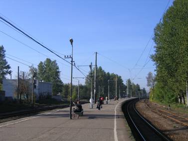 Железнодорожная станция, платформа Новая Деревня, Сестрорецкая линия железной дороги, направление