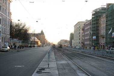 Лиговский проспект после реконструкции, снятия трамвайных путей