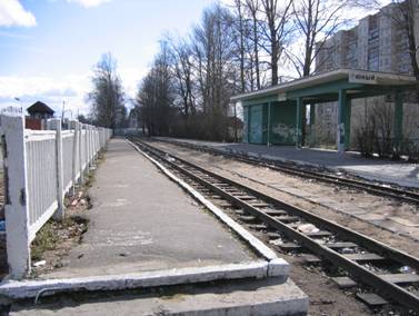 Малая Октябрьская детская железная дорога, Коломяги, станция Юный, платформа, Вербная улица