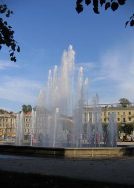 Площадь Ленина, фонтанный комплекс, фонтан
