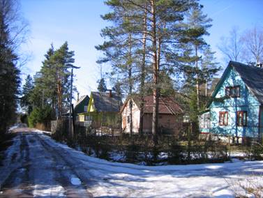 Станция Осельки, дачный поселок, деревянные дома