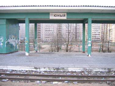 Малая Октябрьская детская железная дорога, Коломяги, станция Юный, платформа, Вербная улица